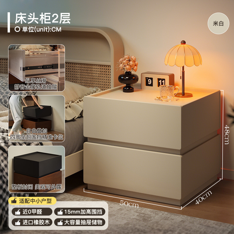 Todo el armario de cabecera de madera sólida creativo casero armario de almacenamiento de dormitorio 2025 nuevo armario de cabecera de cama de estilo medieval