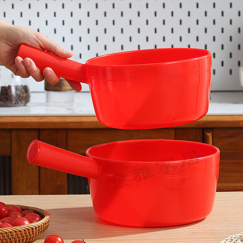 Plastic Thick Handle Shower Spoon Home Use Kitchen Long Spatula Industrial Water Shell Shatterproof Large Wholesale