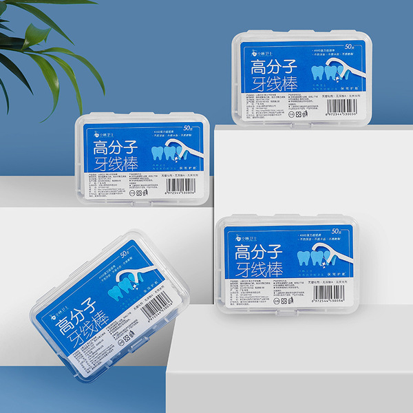 Polymer hygienic dental floss for oral cavity for correct bite