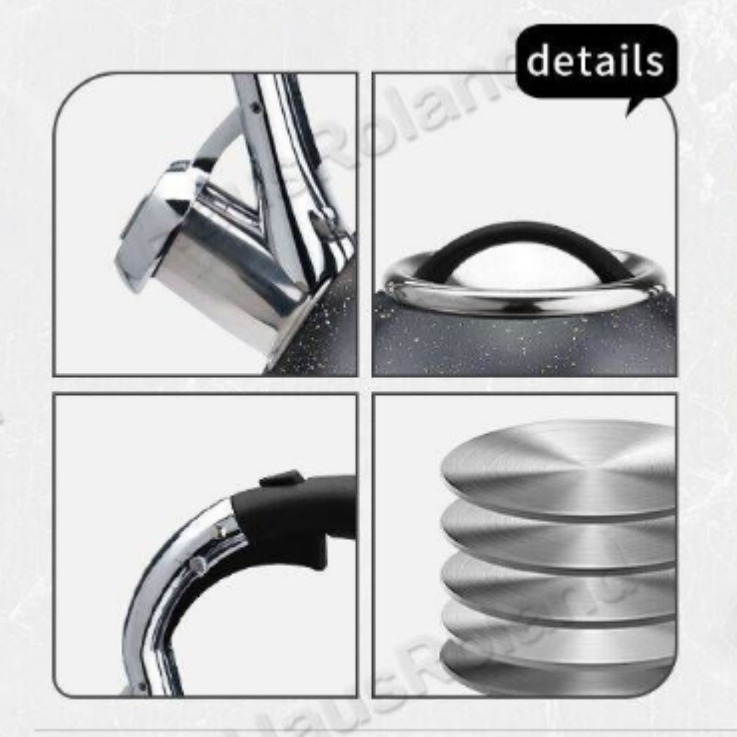 Fábrica de productos de hardware de 5.0L de acero inoxidable de agua hirviendo, olla de flauta, fuente de fábrica en stock disponible
