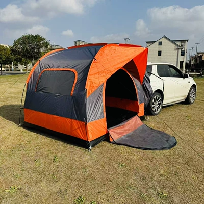 Cool Blue Outdoor Tailgate Avtomobil dam çadırları - orange-and-gray-color-matching-250x250x200cm-multi-person