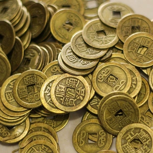 Сплавовые антикварные пять императоров Money Bulk Five Imperors, Цинк -сплав имитация династии Цин