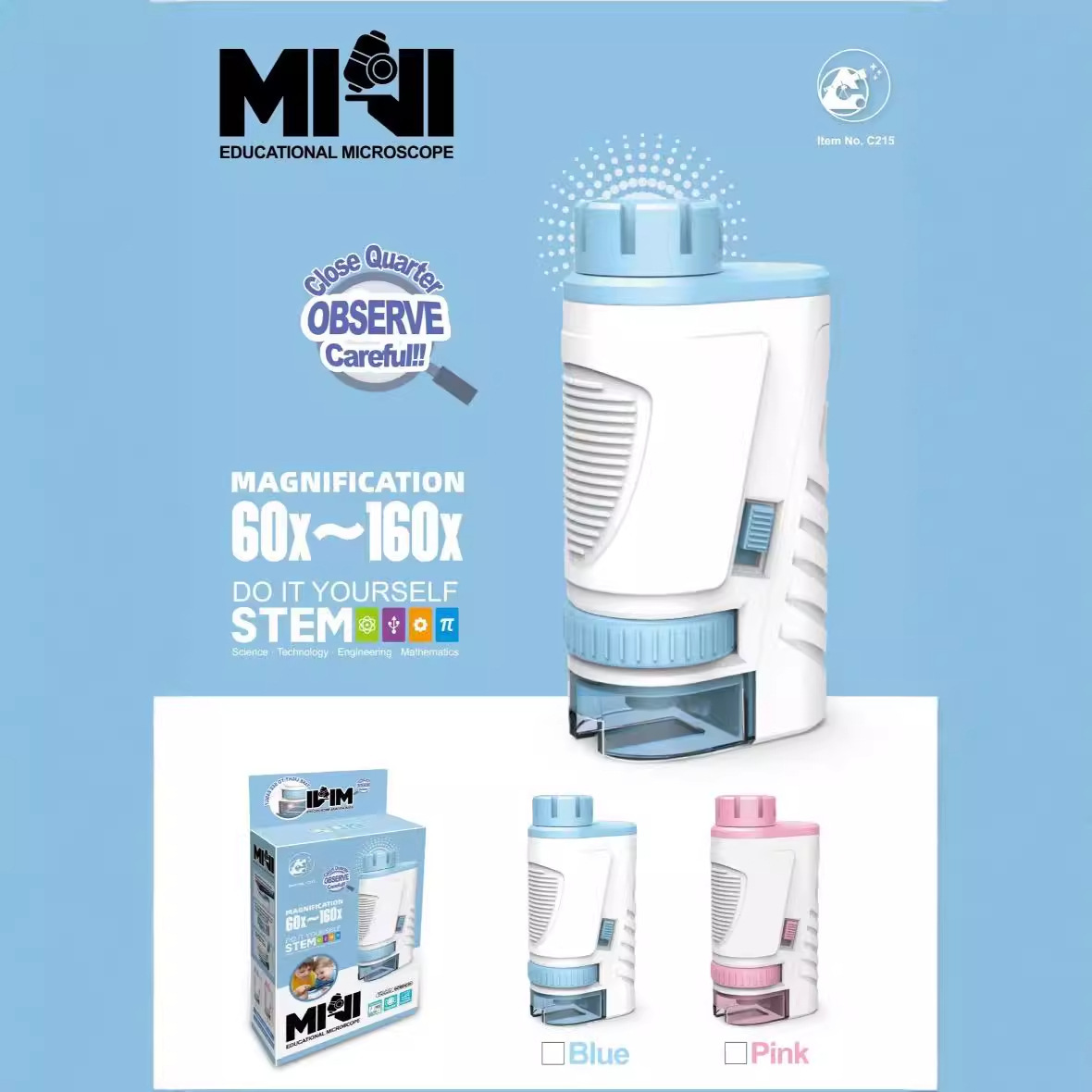 Cross-border Primary School Education Microscope Biological Research STEM Montessori Toy Astronomical Telescope Holiday Gift