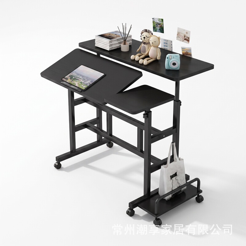 Simple Desk Standing Lift Table Laptop Table Workbench Movable Folding Walking Machine Table