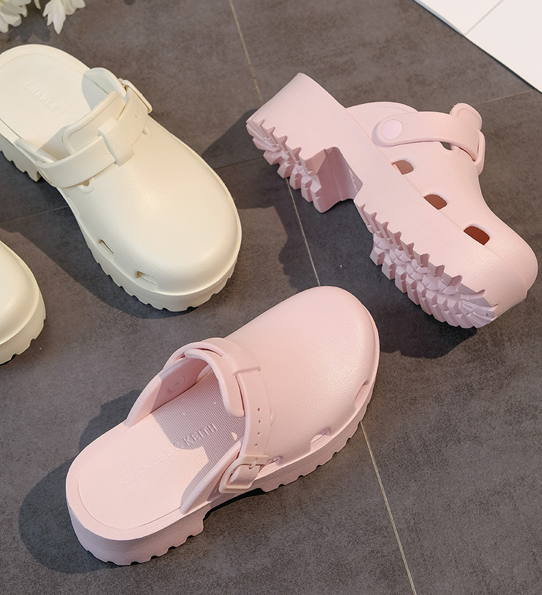 Nuove ciabatte punta da donna, suola spessa, EVA maggiorata, gomma e plastica ad alta elasticità, antiscivolo, antiodore, silenziose ciabatte alte 6 cm_voghion.com