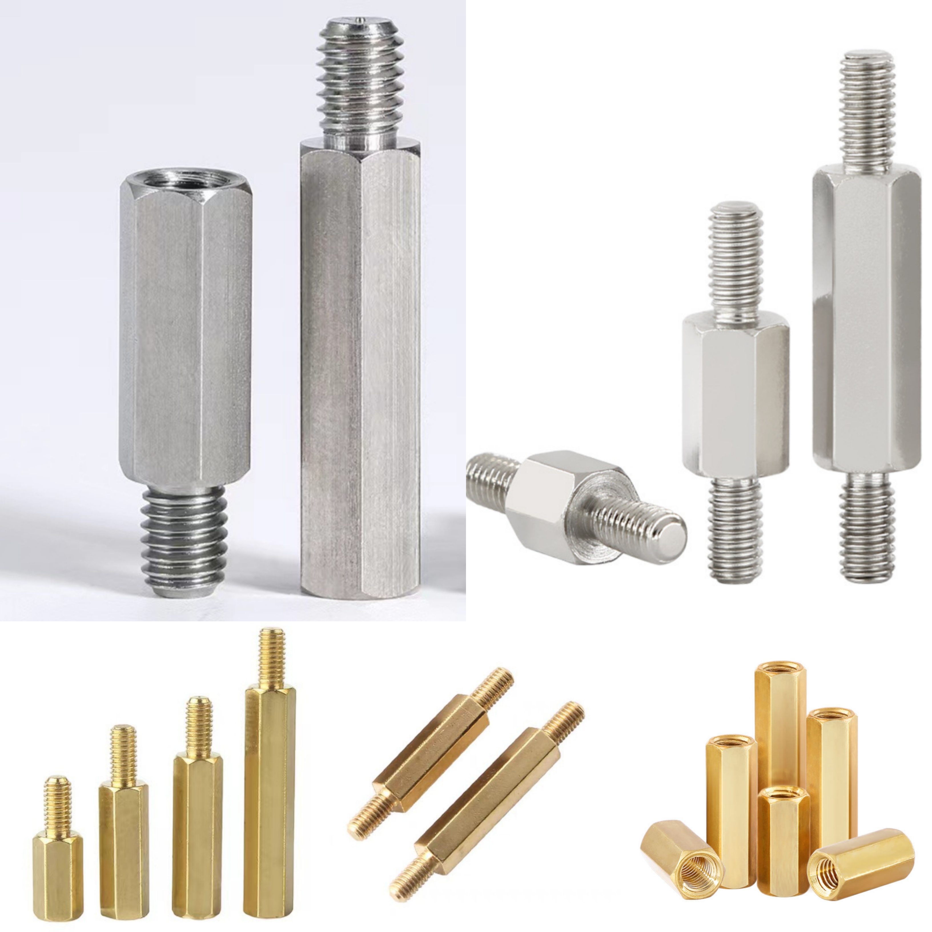 非标定 制304不锈钢六角螺柱六角铜柱子碳钢