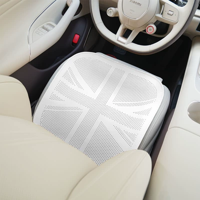 Universal seat cover Cushion, Universal for All Seasons, High-End - union-jack-flat-style-elegant-white-front-seat-universal-model