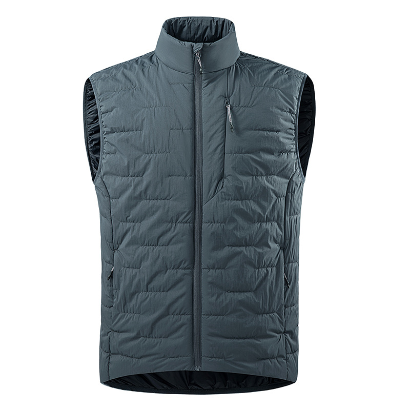 Chaleco Acolchado con Cuello Stand de Nylon Térmico y Ligero para Viajes y Ocio