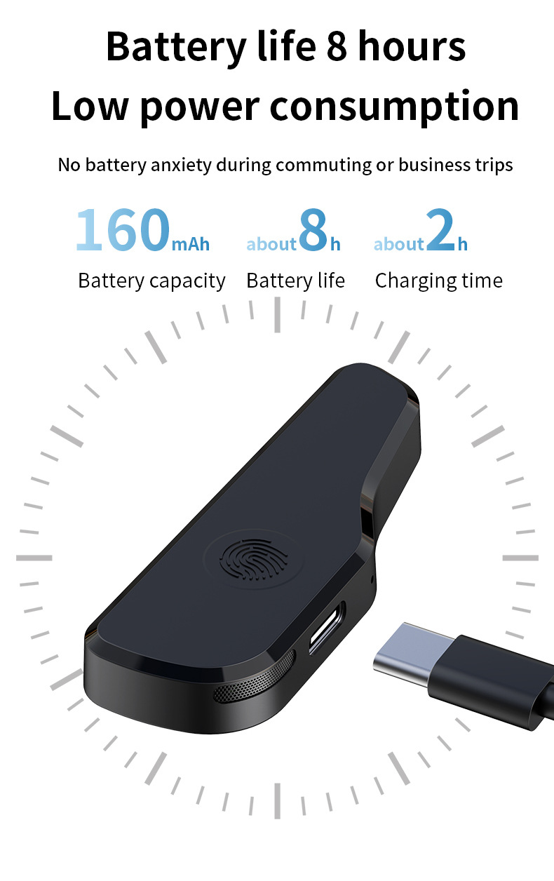 Bluetooth Smart Glasses Adapter With Touch Control And Long Battery_voghion.com