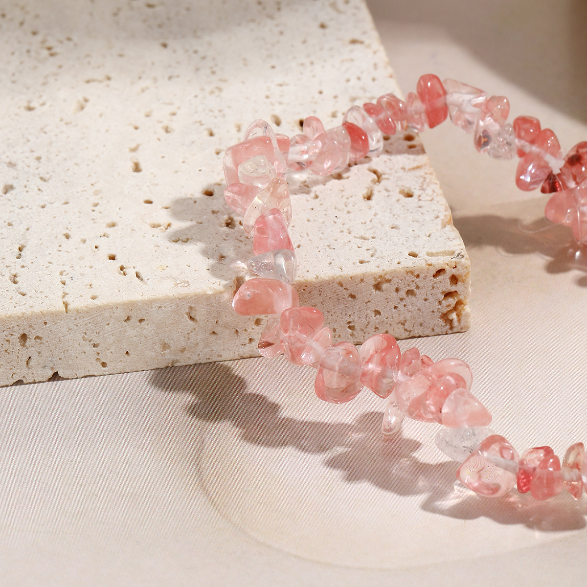 jewelry Bohemian colored gravel bracelet jewelry natural stone bracelet_voghion.com