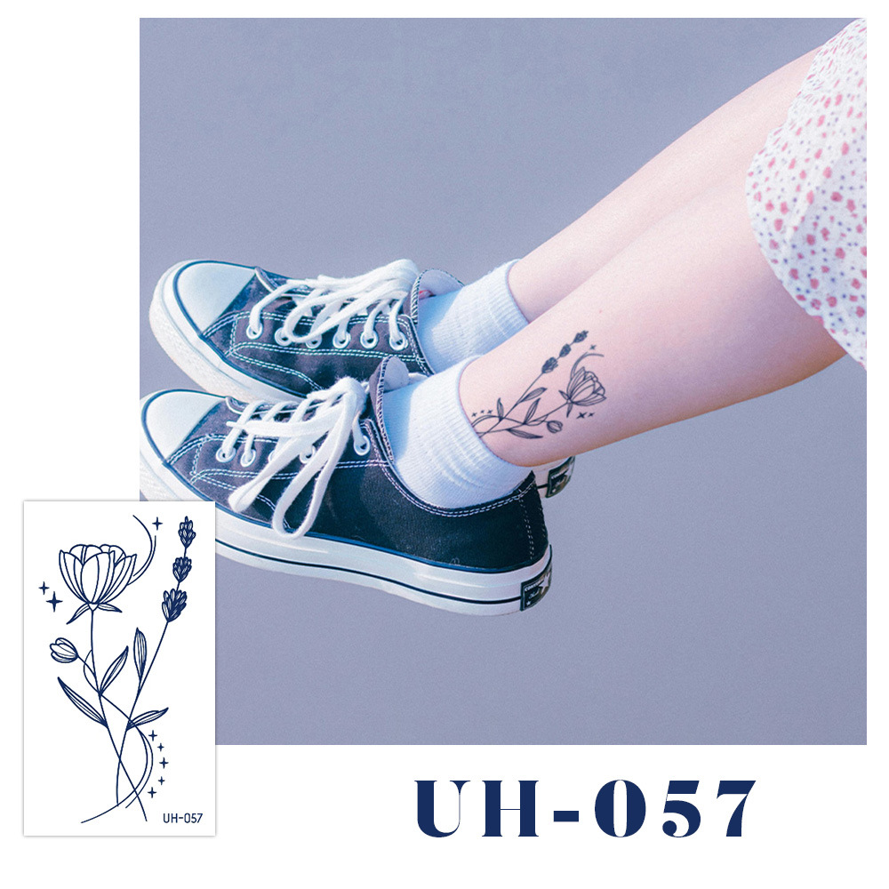 新しいジュースハーブタトゥーシール、半永久的、韓国で人気、原宿風、防水、ミニマルなタトゥーシール、英語文字