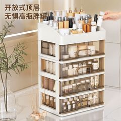 透明抽屉式化妆品收纳盒桌面分类学生宿舍面膜置物架化妆整理箱