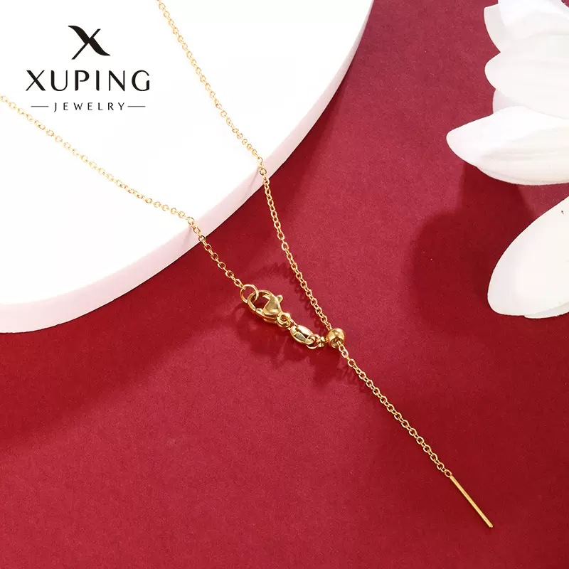 旭平饰品镀24K金色针式链O字链裸链夏季高级感金色合金秋冬项链女