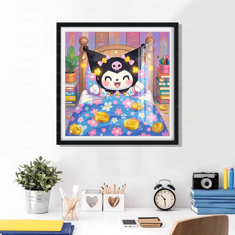 [Algodón importado] Mona Lisa real bordado de cruz para atraer la fortuna Kulomi lindo bendición de bordado de hilo decorado image 4