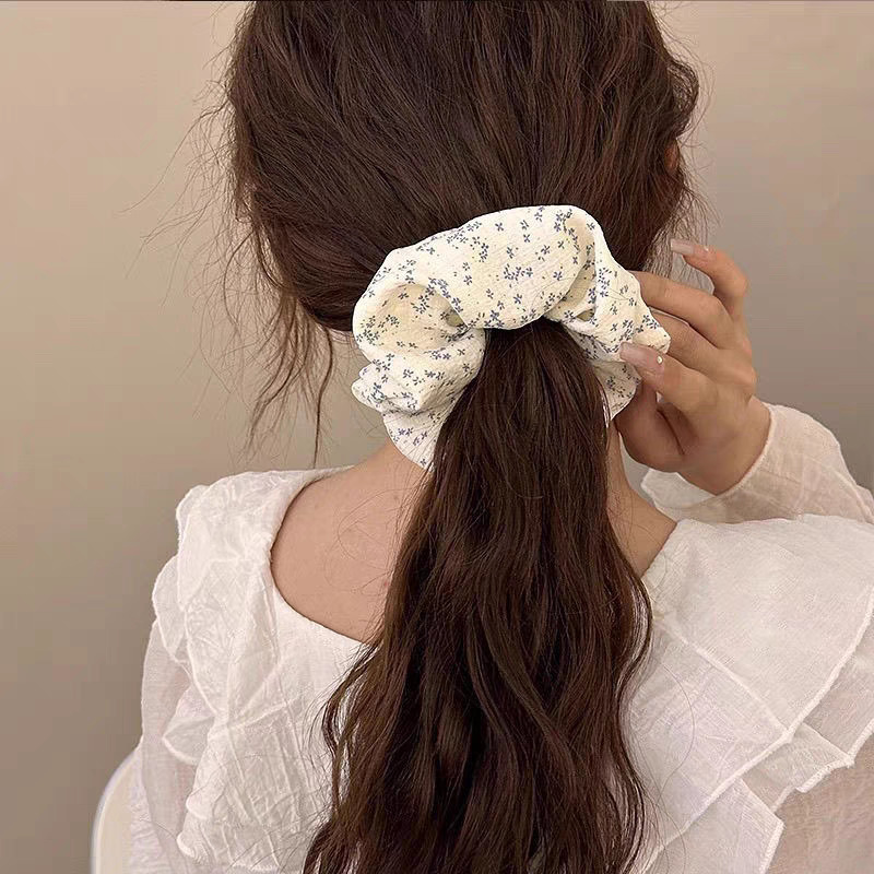 優しくて暖かい色の爽やかな花柄のヘアゴム、高弾性のヘアゴム、甘いボールヘアロープ、女性用|undefined
