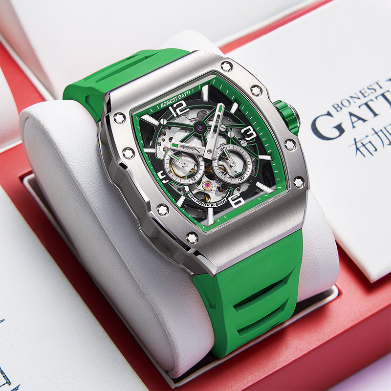 Foreign trade hot sale Bugatti German Brand Watch multi-function hollow waterproof men's mechanical watch shoppe supply