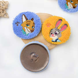 疯狂动物城朱迪狐尼克冰箱贴毛巾绣刺绣痛包装饰纪念收藏吧唧徽章