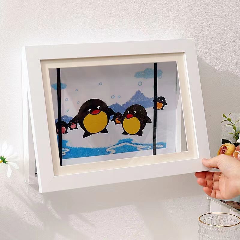 Amazon ベストセラー KidsArtFrames 子供用フリップトップ磁気フォトフレーム額縁木製フォトフレームアートストレージ|undefined