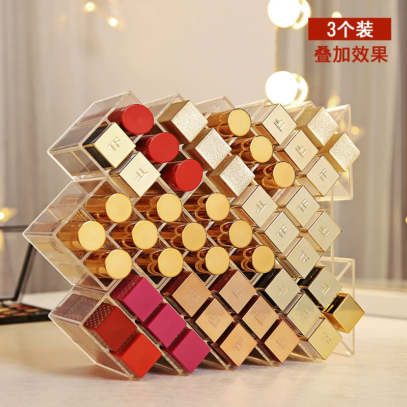 Lipstick, acrylic storage box, cosmetic table transparent stand, internet celebrity