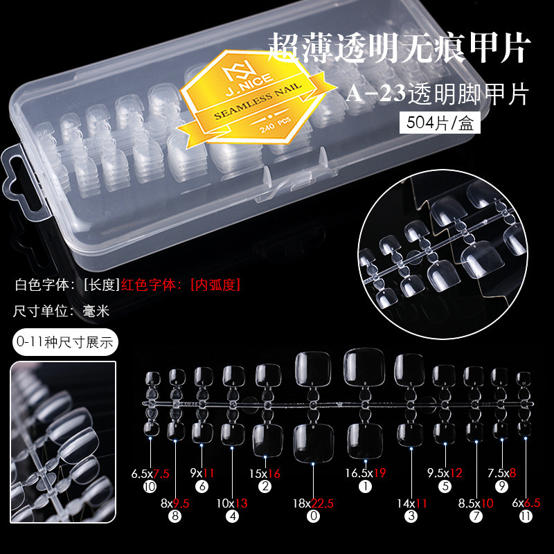 Europa y los Estados Unidos arco plano sin marcas sin grabación caja de molienda transparente esmerilado desmontable extensión de la mitad de la hoja de manicuras de doble uso