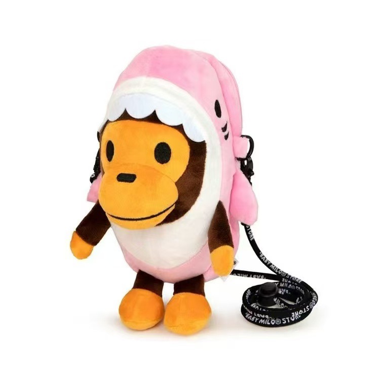 Japón marca de moda bapex Milo mono niño hombro oblicuo bolso para teléfonos móviles bolso para teléfonos móviles camuflado cartón calle