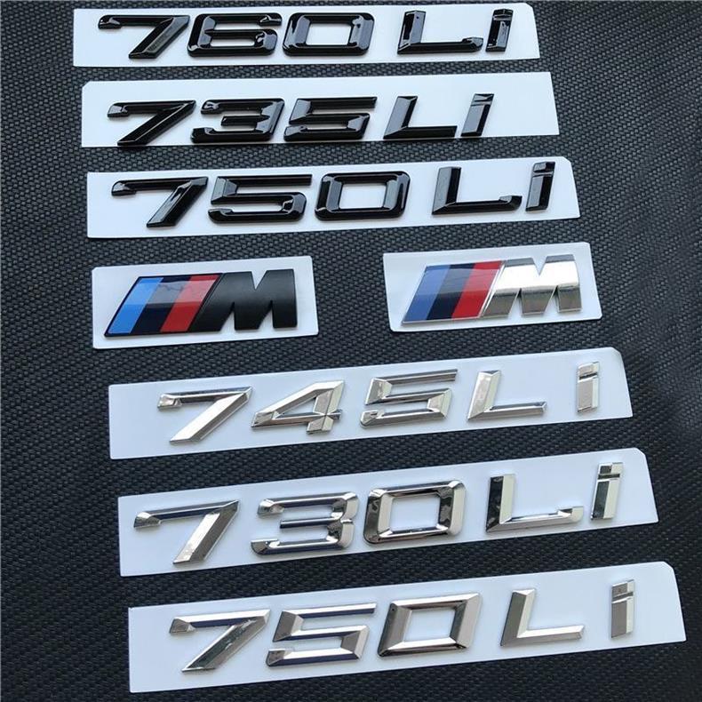 BMW rear emblem for the new 7 Series: 730LI/740LI/745LI/750LI/760LI – lettering, car logo, and number emblem modification