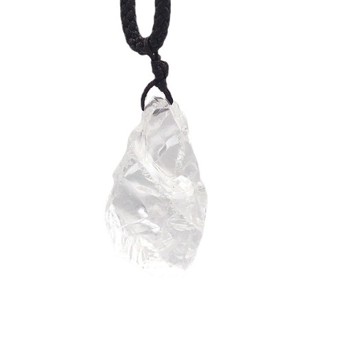 Natural Crystal Raw Stone Pendant Irregular White, Pink, Purple, and Yellow Crystal Raw Stone Pendant Necklace Accessory Wholesale