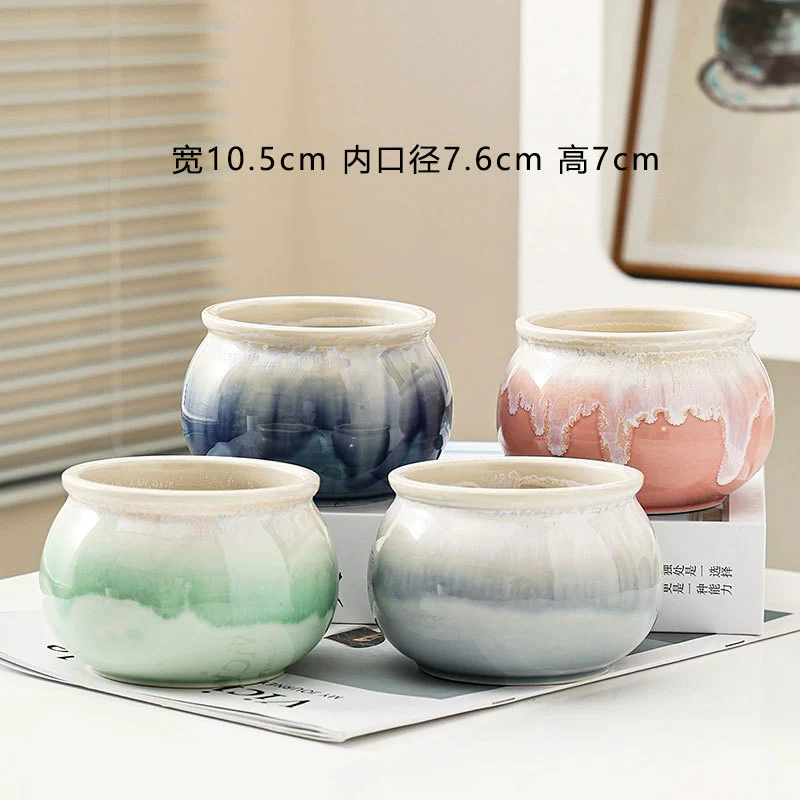 Creative Ceramic Flower Pot, Handmade Factory Direct, Assorted Decorative Designs, Small 7–10 cm