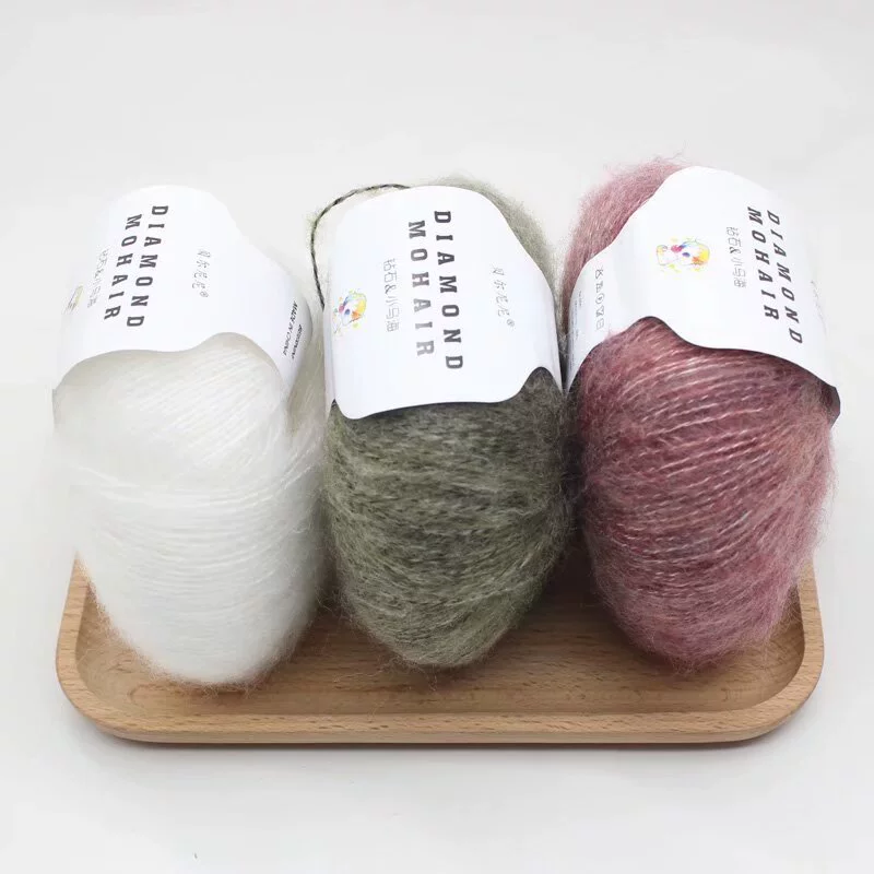 Diamond Pony: шарф и клубок пряжи Diamond Mohair, ручная работа, бренд 贝尔尼尼, разнообразные конфигурации