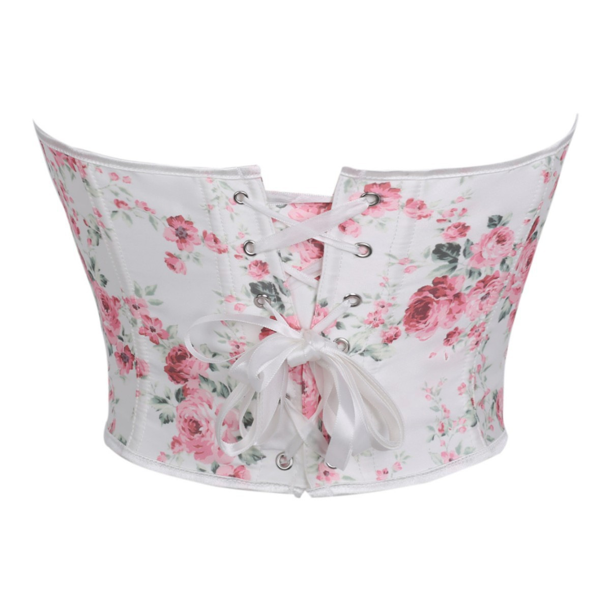 Impresión de rosa puro deseo de viento botón frontal cintura de peito chaqueta de hueso de pez AliExpress suministro de comercio electrónico transfronterizo