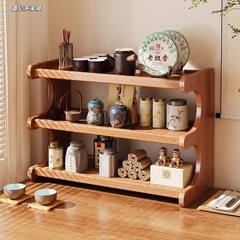 デスクトップ棚ティーカップ収納棚博古棚小型テーブルの上の紫砂壺茶道具茶の展示棚