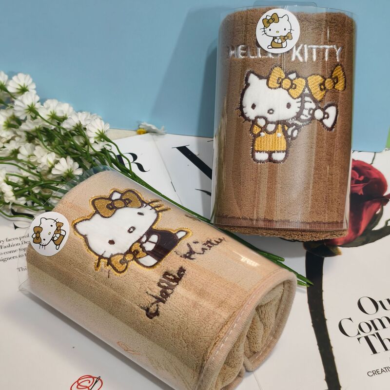 Sanrio Genuine Towel Maillard Series Towel Bath Towel Comfortable Absorbent Cute Cartoon Bath Towel Bath Flower