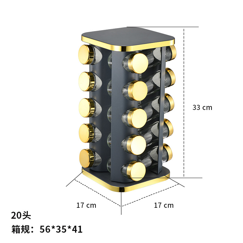 Nuevo Phnom Penh casero cuadrado rotatorio condimento estante de acero inoxidable condimento estante de almacenamiento rotatorio al por mayor