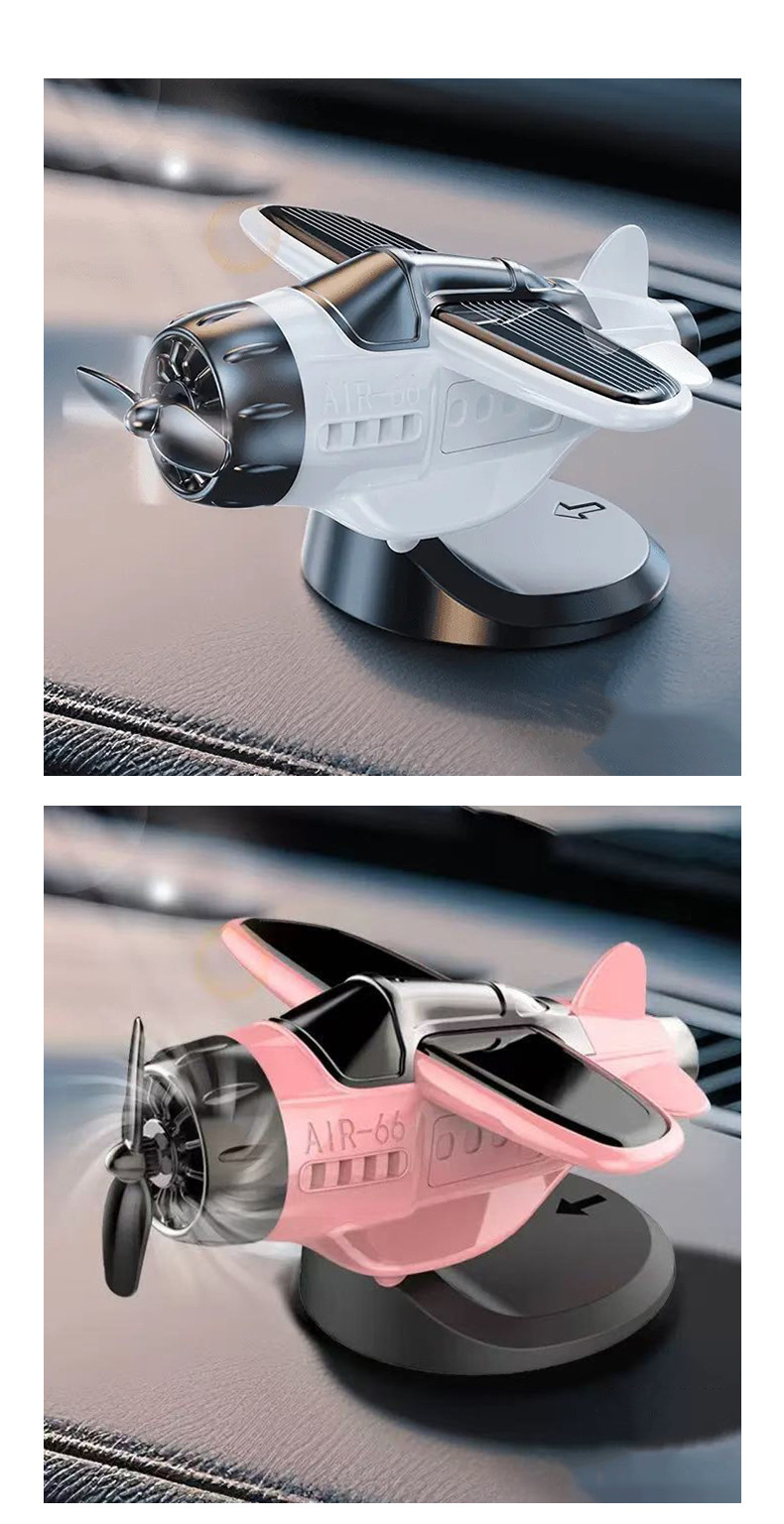 Car-mounted ornaments, cross-border solar-powered rotating airplane car dashboard decorations, car accessories, creative small ornaments