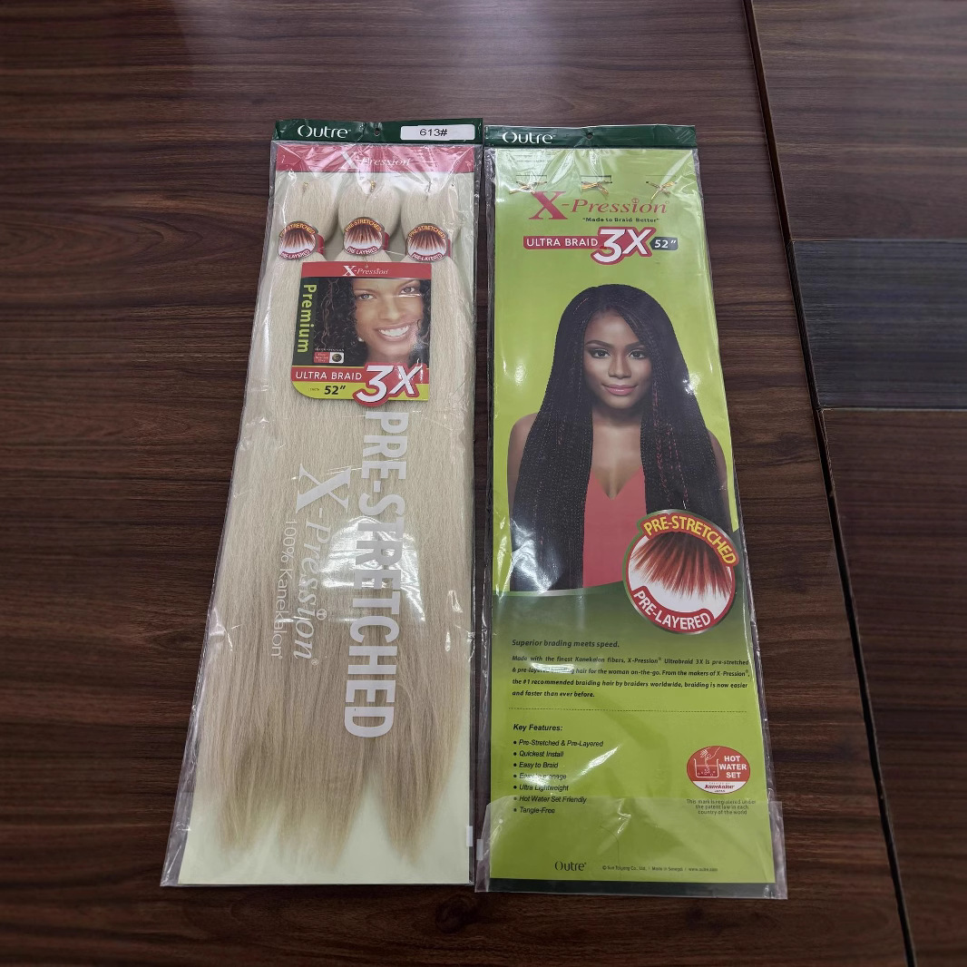 3X Easy trenza cabello frío ignífugo negro pelucina trenza sucia 52inch tres piezas EZ pelucina trenza