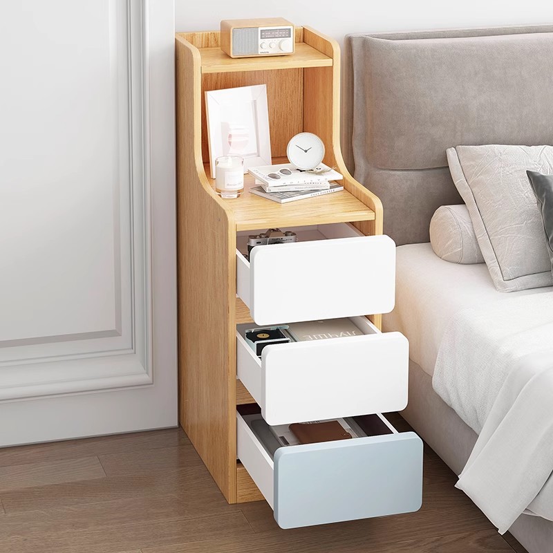 Bedside Table Simple Modern Bedroom Small Ultra-Narrow Bedside Table 2025 New Small Cabinet Simple Storage Rack