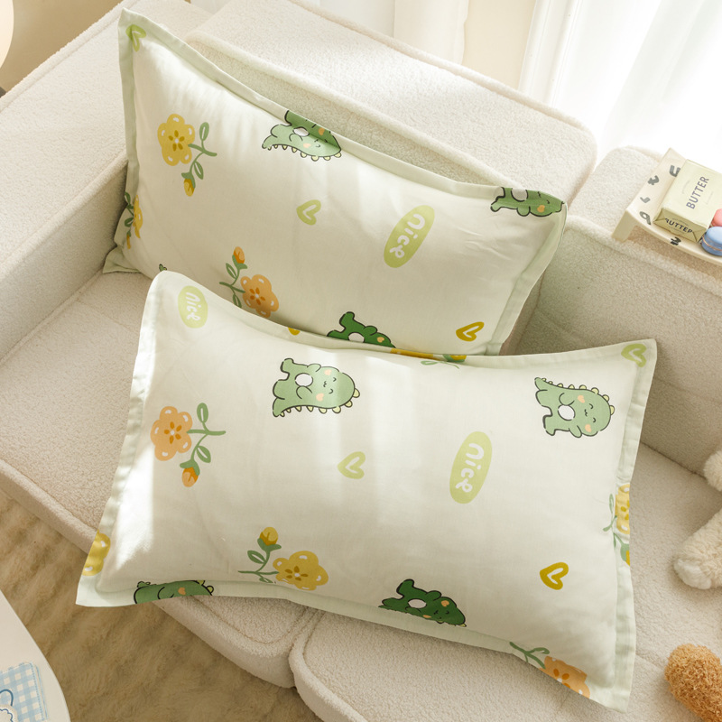 Funda de almohada absorbente de sudor simple Funda de almohada de algodón 48x74cm Couple adulto en casa Funda de almohada de dormitorio de estudiante individual
