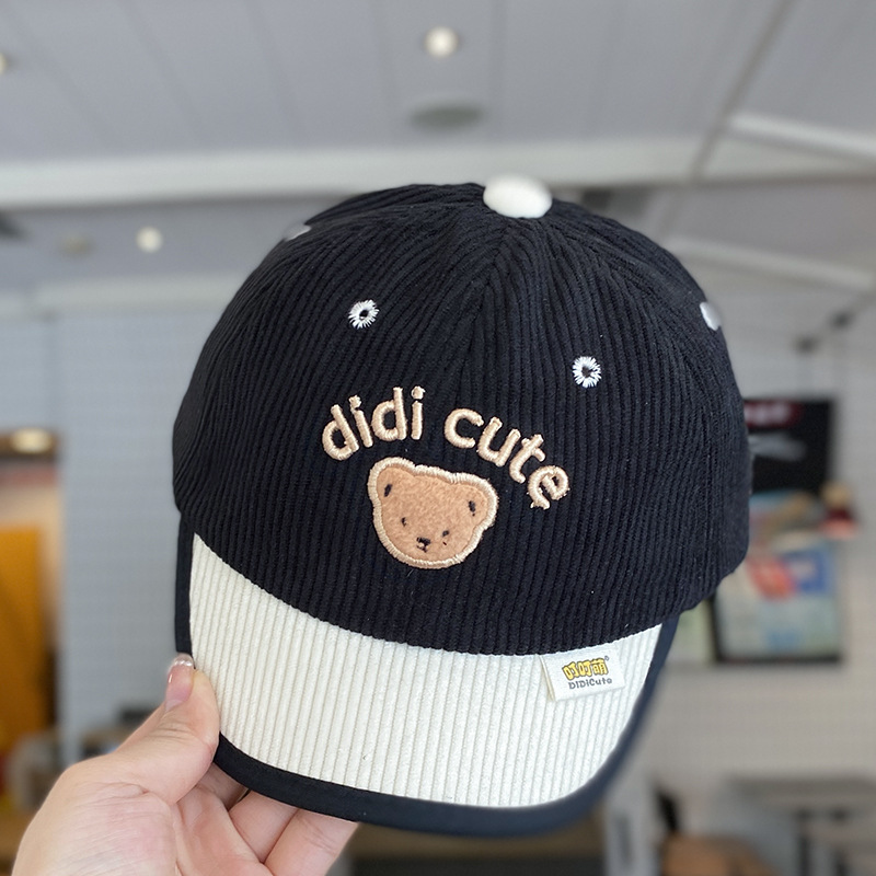 Primavera y otoño sombreros infantiles coreanos sombreros de lengua de pato para bebés de otoño y invierno de velcro para bebés de béisbol