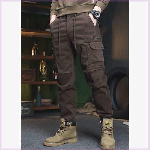 Good Show Apparel Spring Tuck-in Work Pants Men's American Casual Fat Men's Large Size Versatile Cotton New Outdoor Loose