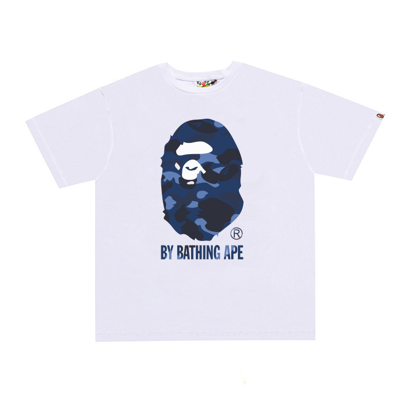 クロスボーダー トレンド ブランド メンズ レディース カップル Tシャツ メンズ 漫画 レター ラウンドネック 半袖|undefined