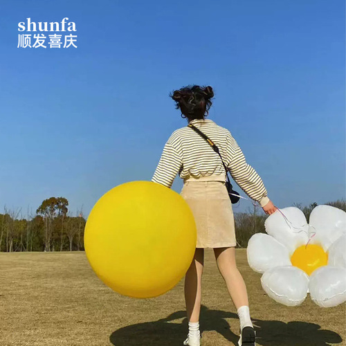 Extra large red balloon 36-inch color thickened baby's first birthday decoration outdoor Little Red Book photo props