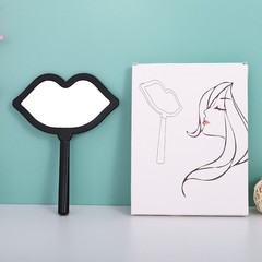 商超專供化妝鏡可印logo隨身彩妝鏡手柄鏡手持鏡小鏡子批發