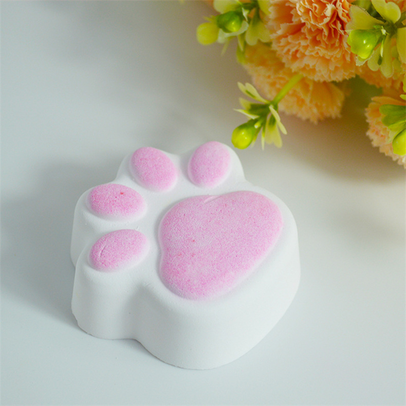 Cross-border Cat Paws Bubble Foot Ball Aromatherapy Bath Ball Bubble Bath Aroma Skin Smoothing Bathtub Bath Ball Explosive Bath Salt Ball