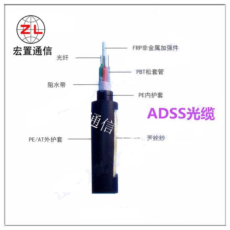 济南4芯单模架空ADSS光缆价格 非金属铁塔终端ADSS光缆