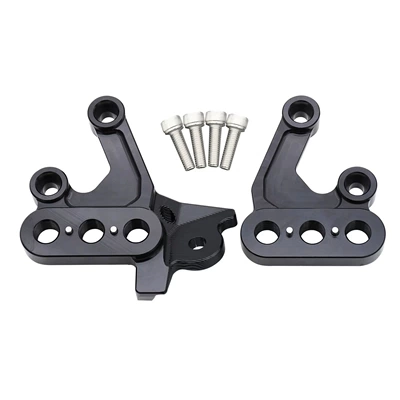 Motorcycle pedals: CNC foot support bracket - black-set