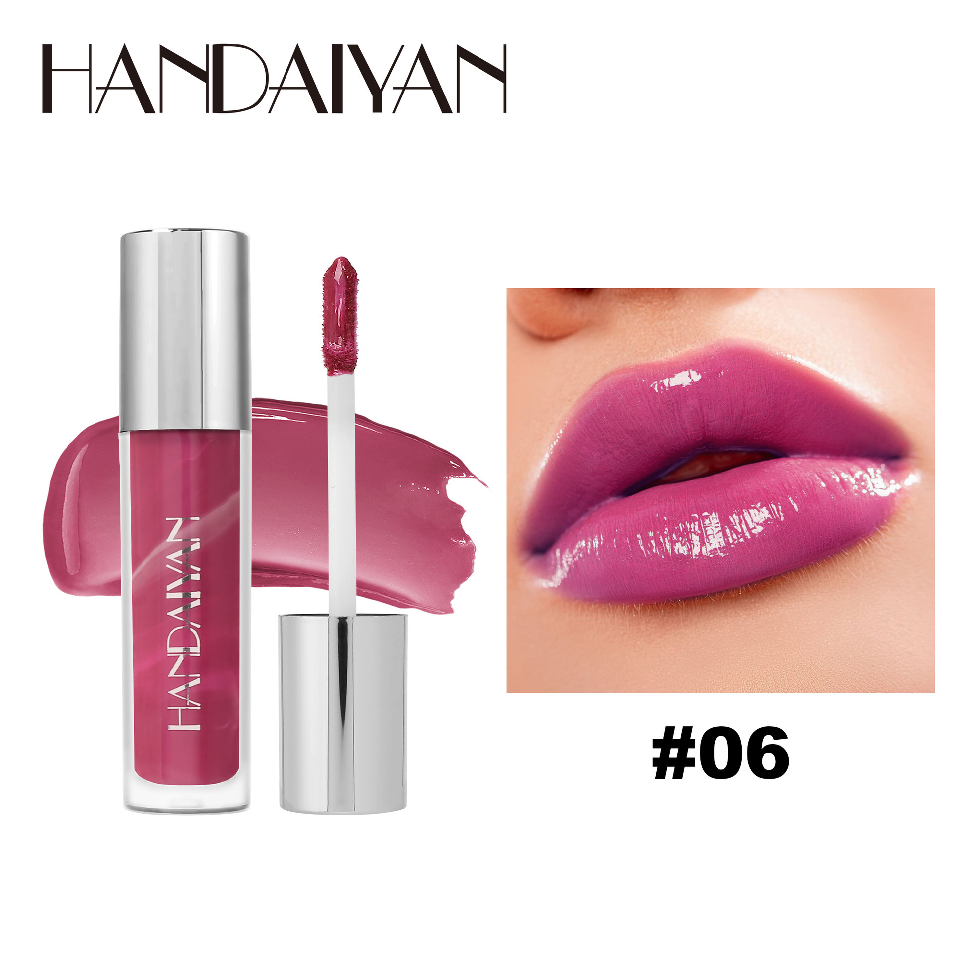 Esmalte labial espejo transfronterizo Handaiyan mármol humectante labial lápiz labial espejo esmalte labial image 12