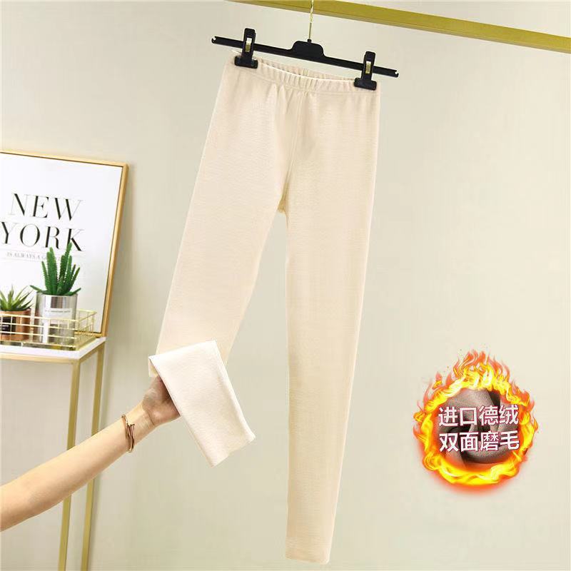 Leggings térmicos de cintura alta con terciopelo alemán, nuevo estilo otoño-invierno 2025, ajuste elástico y delgado, tejido cepillado de doble cara. image 13