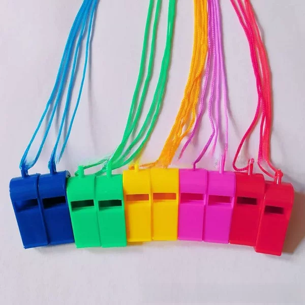 Factory Direct Supply of Environmentally Friendly Colorful Plastic Whistles Football Training Referee Toys Cheering Fans Party Outdoor Whistles