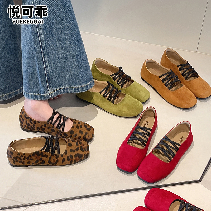 Genuine leather ballet-style flat Mary Jane shoes for women, 2026 new autumn model, extremely stylish and comfortable, Boken shoes Genuine leather ballet-style flat Mary Jane shoes for women, 2026 new autumn model, extremely stylish and comfortable, Boken shoes
