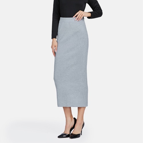Malaysia best-selling women's pencil skirt, high-end knit dress, women's medium-long knit half skirt on TikTok